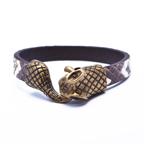 python bracelet - brown