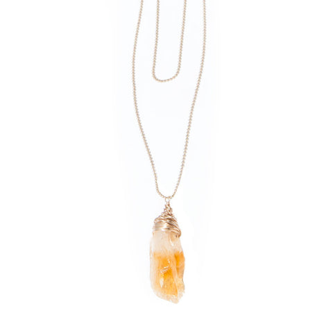 'caterina' necklace with citrine