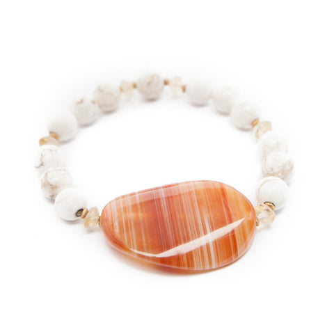 crazy lace agate bracelet with magnesite