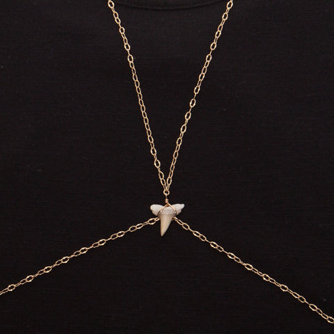 body chain with sharks tooth - 'maui'
