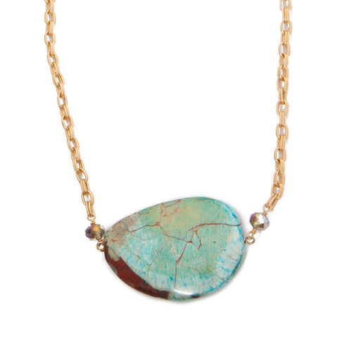 'julia' necklace with picasso jasper