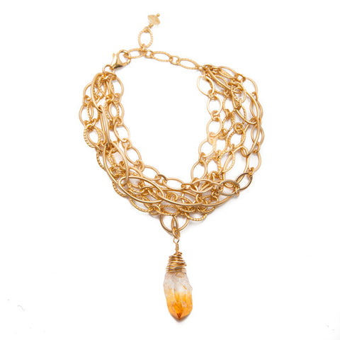 'adriana' bracelet with citrine