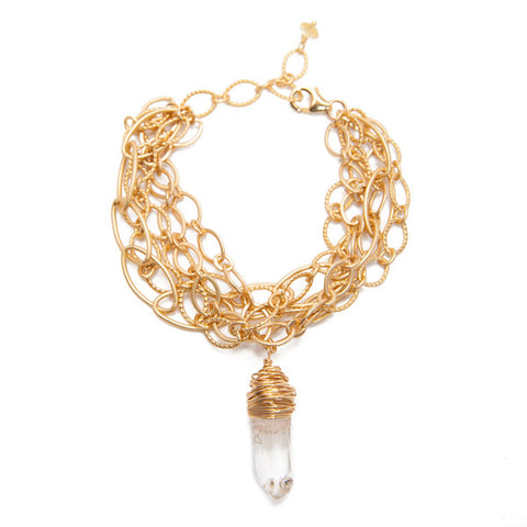 'adriana' bracelet with crystal quartz
