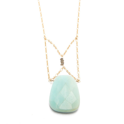 'christine' necklace with amazonite