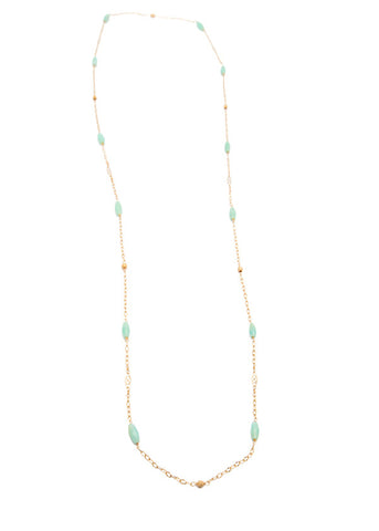 'dew drop' necklace with amazonite