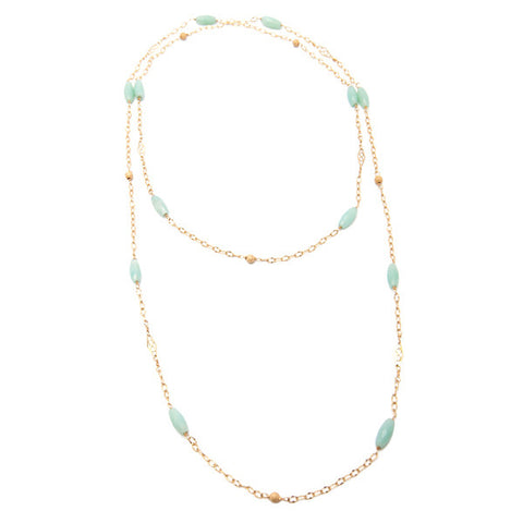 'dew drop' necklace with amazonite