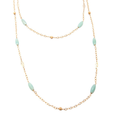 'dew drop' necklace with amazonite