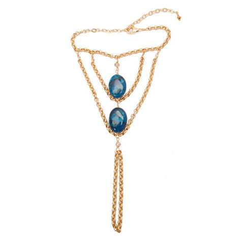 hand chain with blue jasper - 'karina'