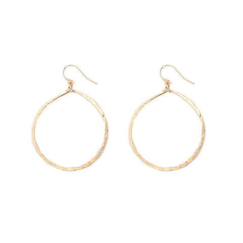 hammered round hoops - large