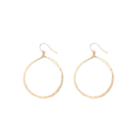 hammered round hoops - medium