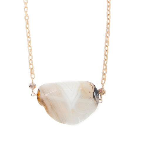 'julia' necklace with crazy lace agate