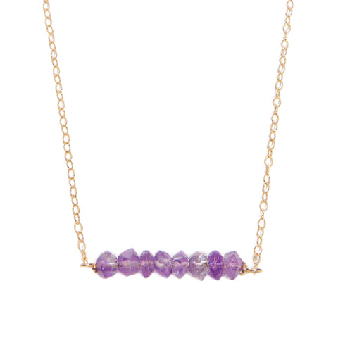 'kara' necklace with amethyst