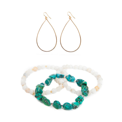 'love stone' gift set with turquoise - $79