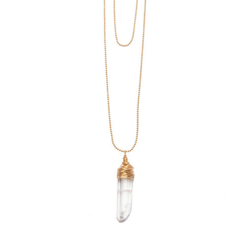 'caterina' necklace with crystal quartz
