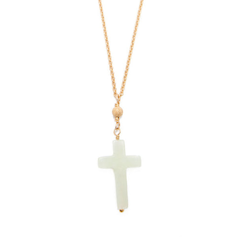'naomi' necklace with serpentine cross