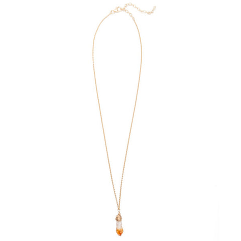 'mia' necklace with citrine