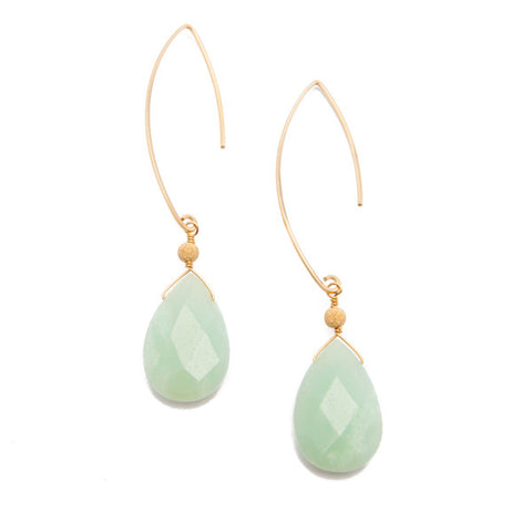 'featherweight' earrings with amazonite