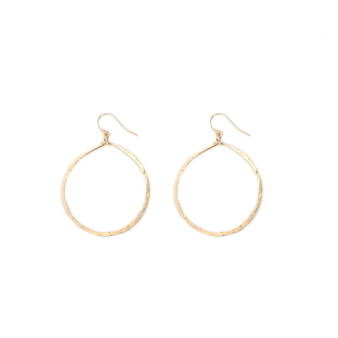 hammered round hoops - small