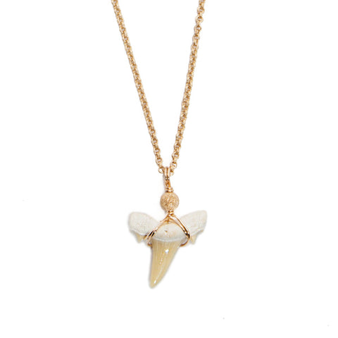 'kai' sharks tooth necklace - white
